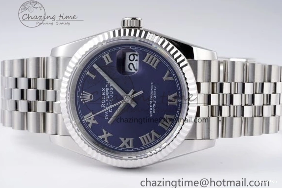 Steel Dial JDF on 904L DateJust 36 Markers V2 SS Bracelet Blue Jubilee 126234 Roman 1230